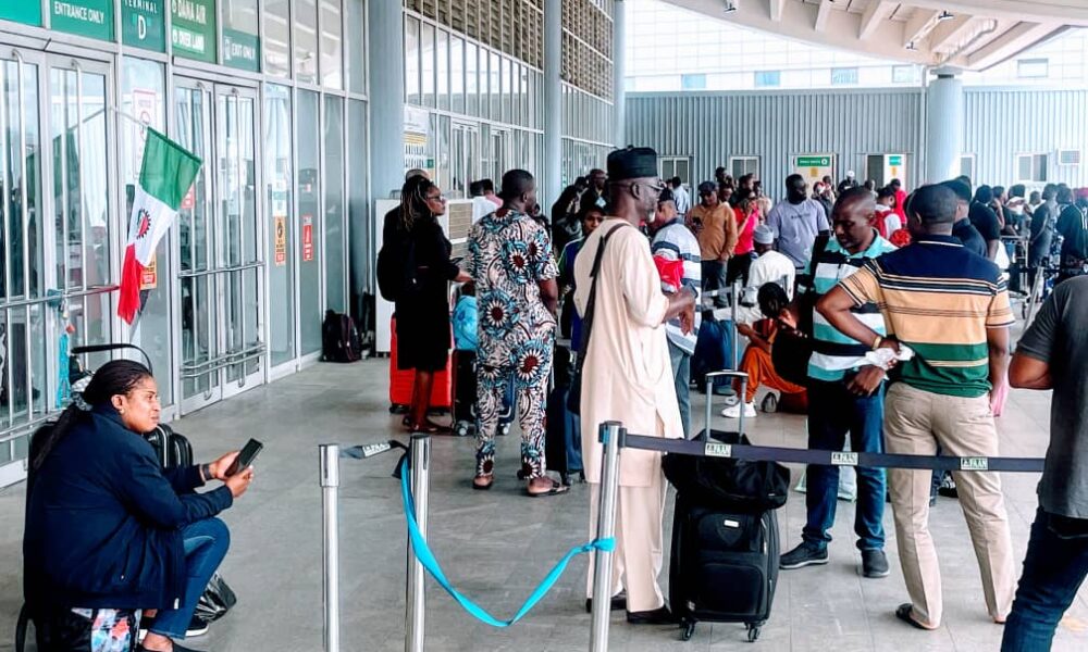 Photos passengers stranded as aviation unions shut down abuja airport - nigeria newspapers online